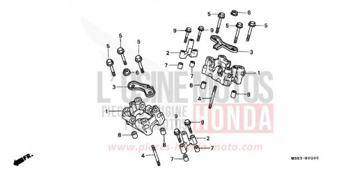 SUPPORT L'ARBRE A CAMES XRV650K de 1989